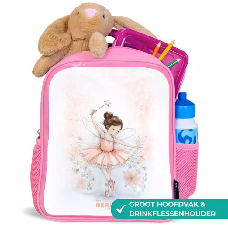 Ballerina - Elf - Fee Kinderrugzak - Roze middel -inhoud_NL