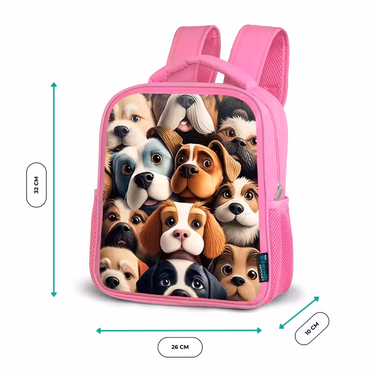 Blaffende Bende Kinderrugzak - Roze middel -productfoto_formaten