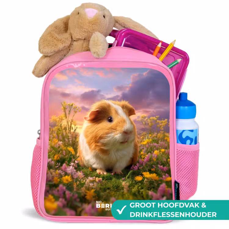 Cavia - Natuur - Dier Kinderrugzak - Roze middel -inhoud_NL
