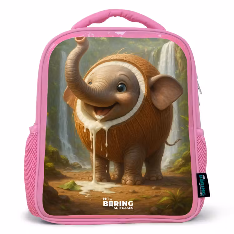 Coconote Elephante Kinderrugzak - Roze middel -3d