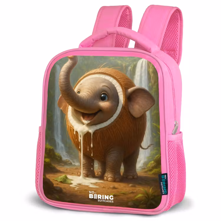 Coconote Elephante Kinderrugzak - Roze middel -schuin