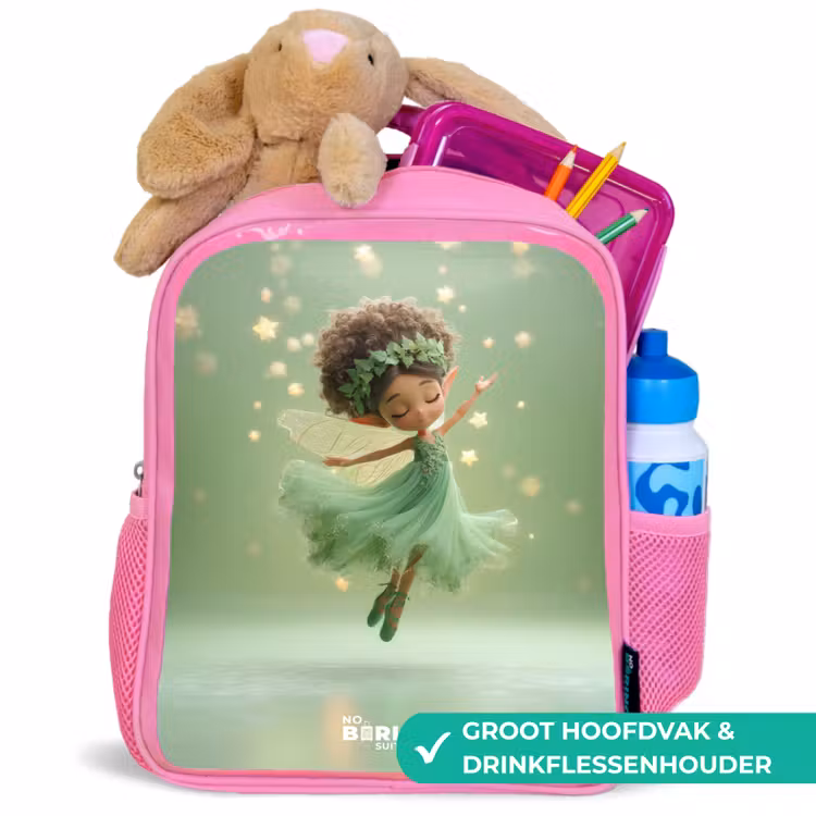 Dansende fee in groen licht Kinderrugzak - Roze middel -inhoud_NL