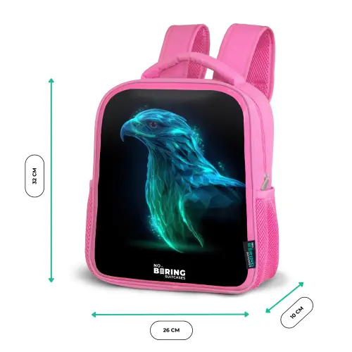 Digitale adelaar in profiel Kinderrugzak - Roze middel -productfoto_formaten