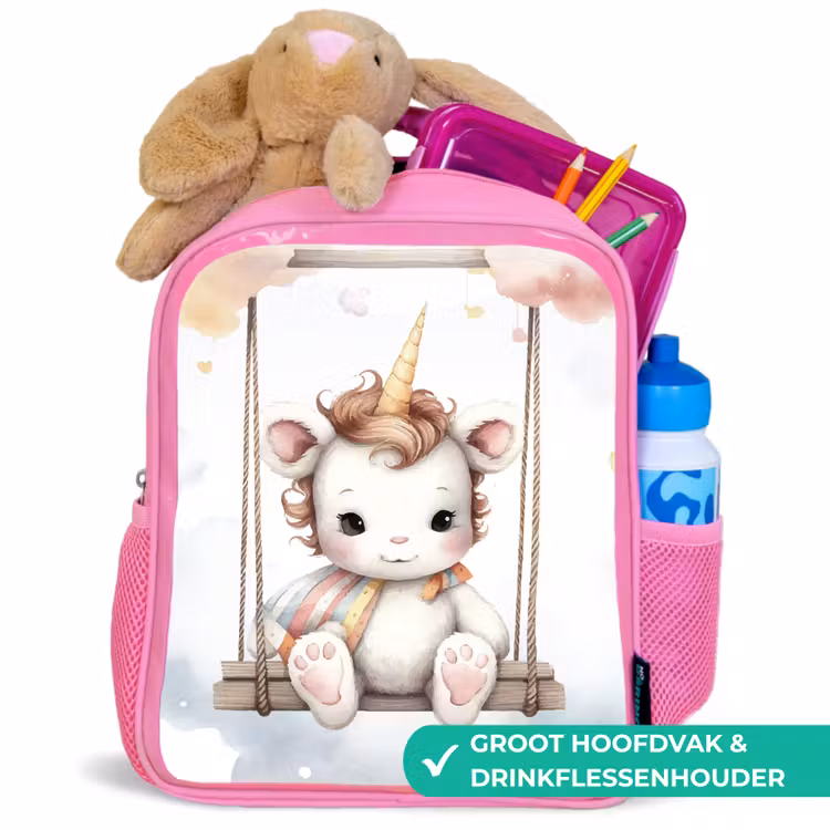 Eenhoorn - Dier - Kinderen - Unicorn Kinderrugzak - Roze middel -inhoud_NL