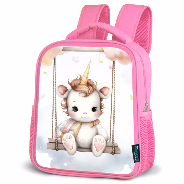 Eenhoorn - Dier - Kinderen - Unicorn Kinderrugzak - Roze middel -schuin