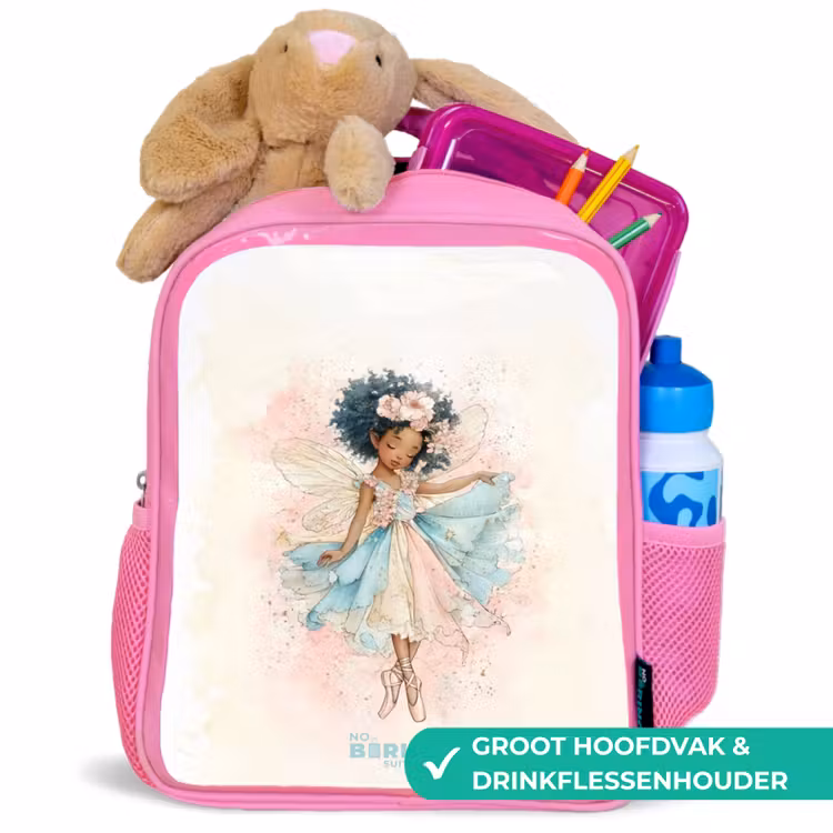 Elf - Ballet - Kleurrijk Kinderrugzak - Roze middel -inhoud_NL