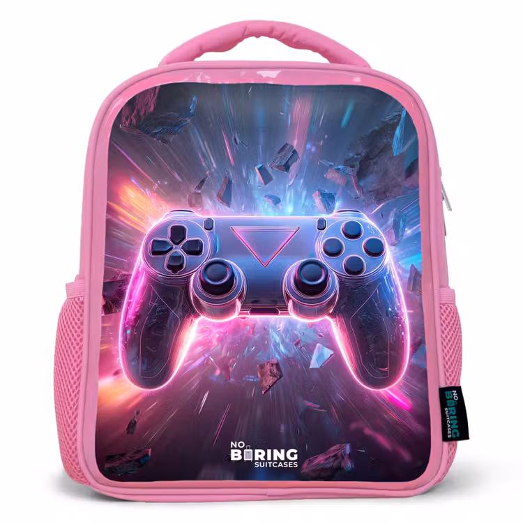 Game - Controller - Neon Kinderrugzak - Roze middel -3d