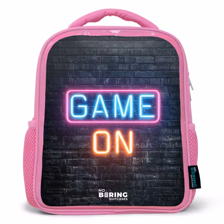 Game - Letters - Neon Kinderrugzak - Roze middel -3d