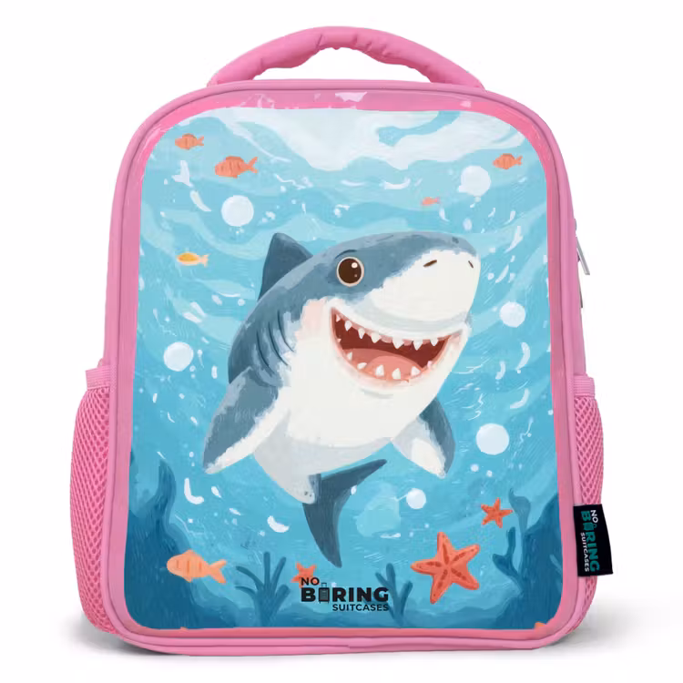 Haai - Water - Zee Kinderrugzak - Roze middel -3d