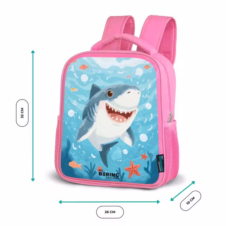 Haai - Water - Zee Kinderrugzak - Roze middel -productfoto_formaten