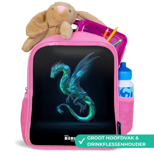 Legendarische cyberdraak Kinderrugzak - Roze middel -inhoud_NL