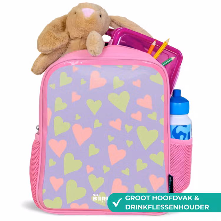 Lovely lila Kinderrugzak - Roze middel -inhoud_NL