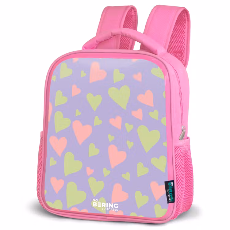 Lovely lila Kinderrugzak - Roze middel -schuin