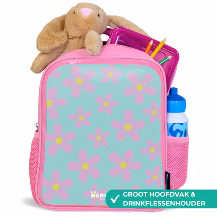 Madeliefjesmania mint Kinderrugzak - Roze middel -inhoud_NL