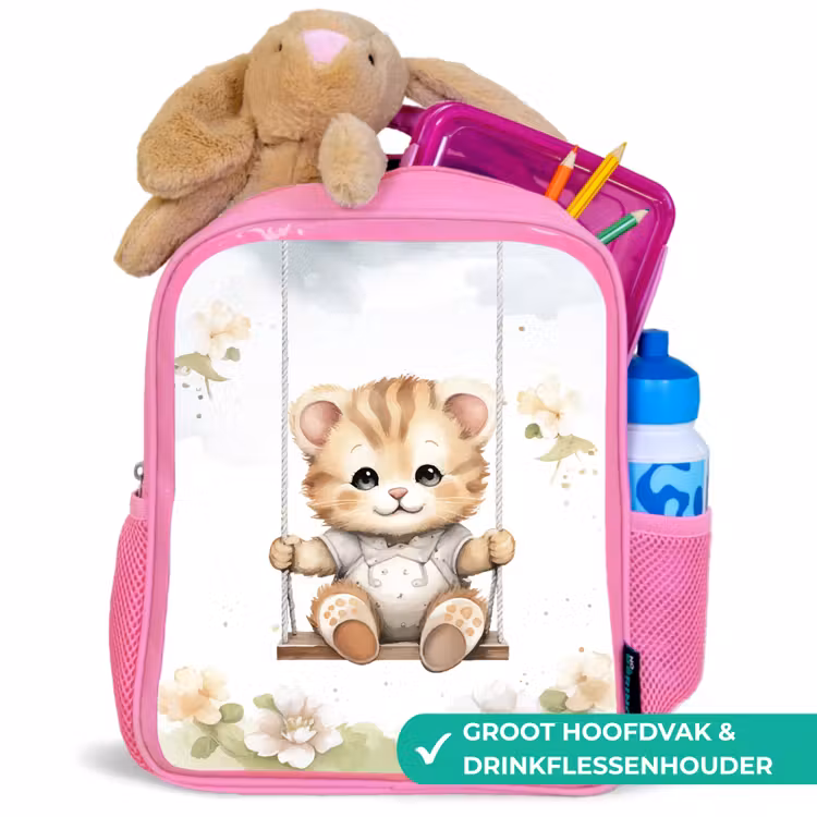 Beer - Baby - Dier - Kinderen Kinderrugzak - Roze middel -inhoud_NL