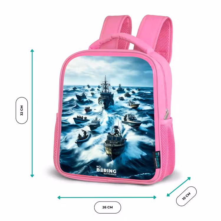 Schepen in de zee Kinderrugzak - Roze middel -productfoto_formaten