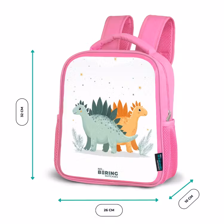 Stegosaurusduo onder sterrenregen Kinderrugzak - Roze middel -productfoto_formaten