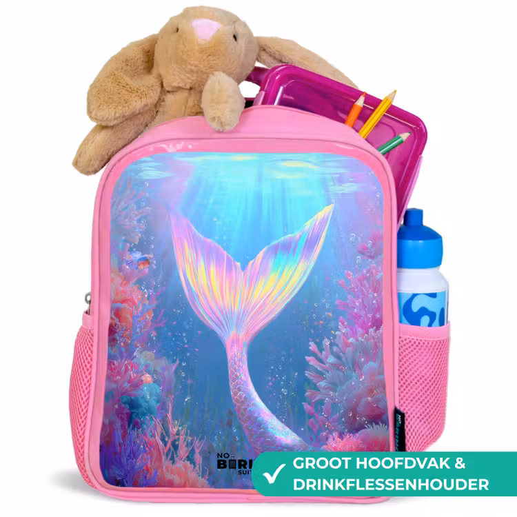 Zeemeermin - Koraal - Water Kinderrugzak - Roze middel -inhoud_NL