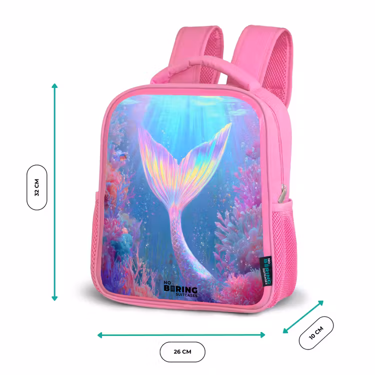 Zeemeermin - Koraal - Water Kinderrugzak - Roze middel -productfoto_formaten