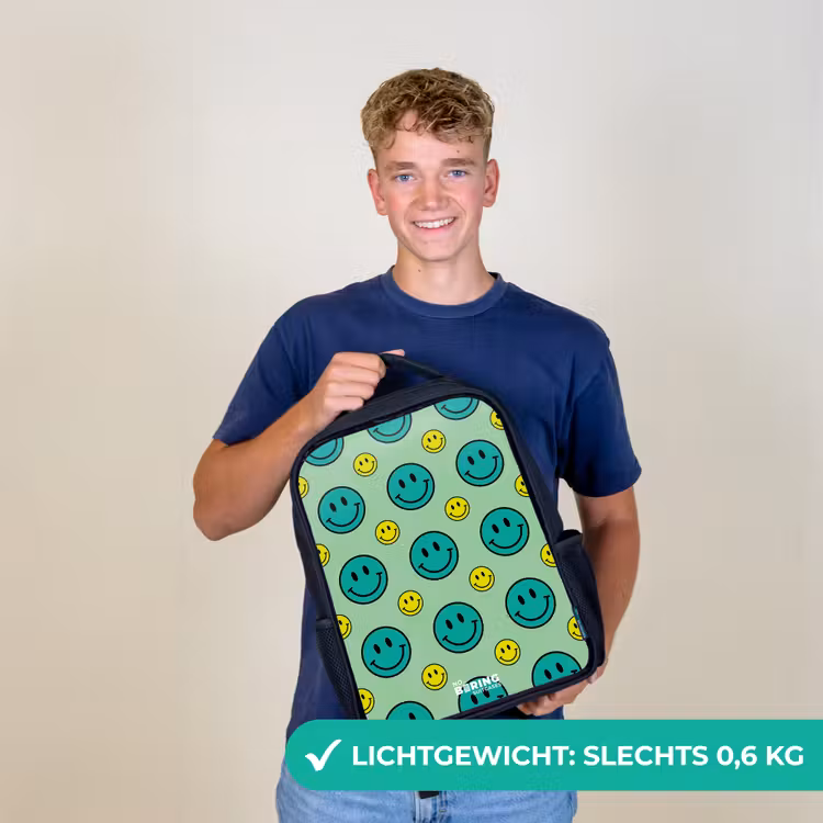 All smiles groen Rugzak - Zwart middel -sfeer7_NL