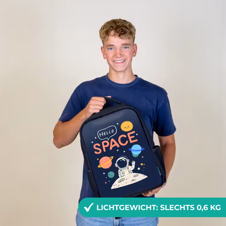 Astronaut - Ruimte - Planeten Rugzak - Zwart middel -sfeer7_NL
