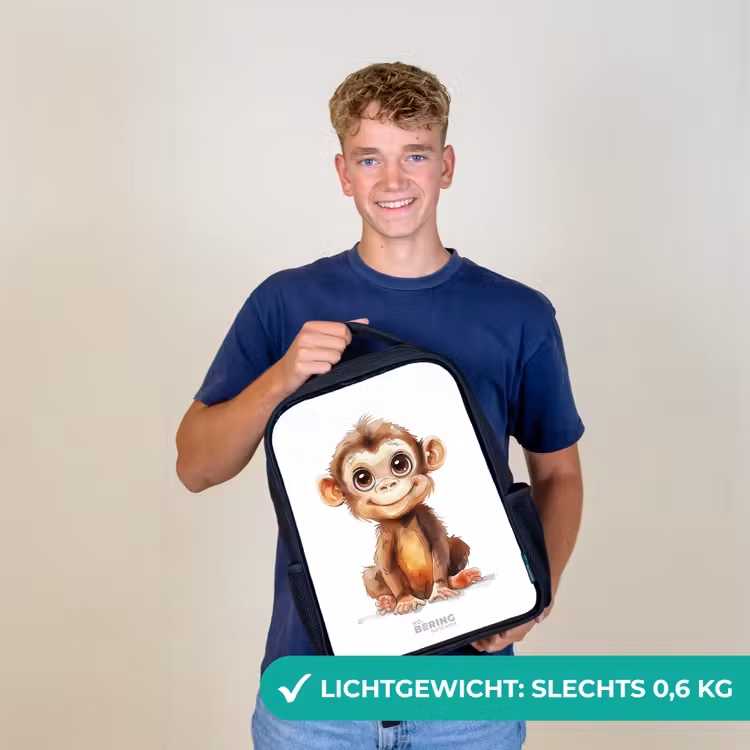 Baby aap Rugzak - Zwart middel -sfeer7_NL