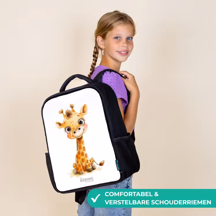 Baby giraffe Rugzak - Zwart middel -sfeer6_NL