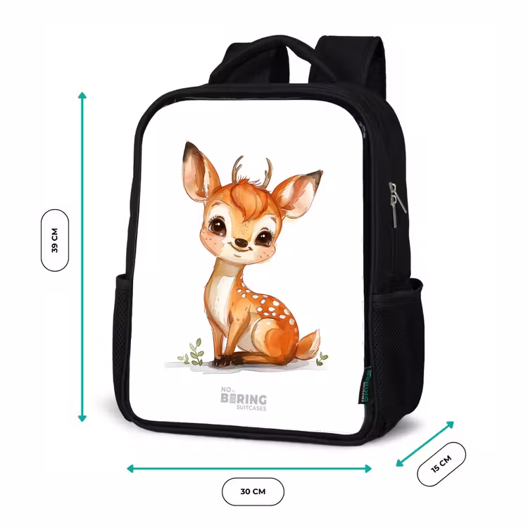 Baby hert Rugzak - Zwart middel -productfoto_formaten