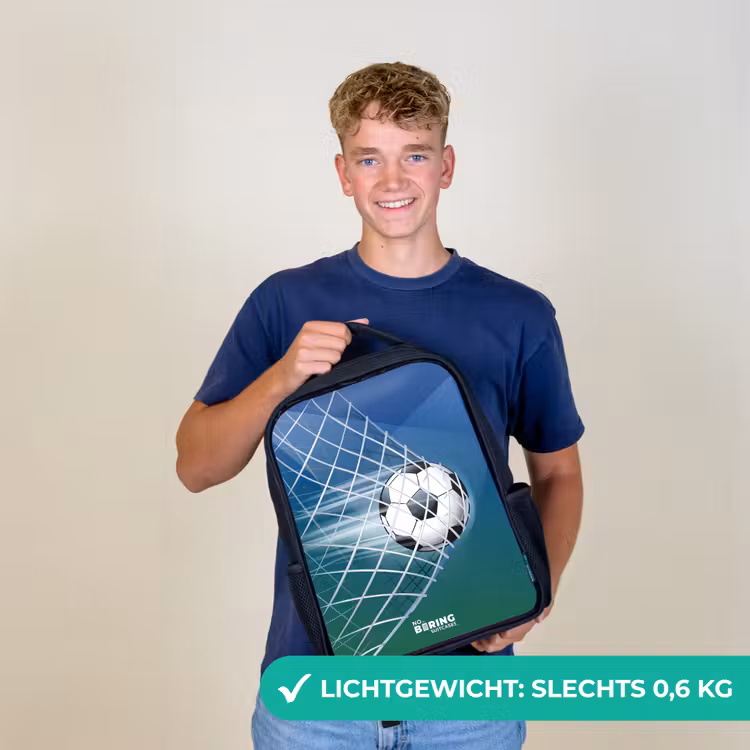 Bal in het goal Rugzak - Zwart middel -sfeer7_NL
