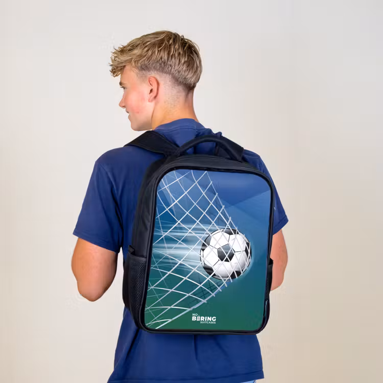 Bal in het goal Rugzak - Zwart middel -sfeer8