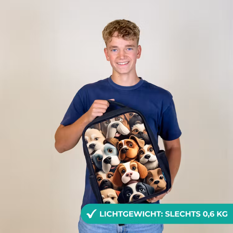 Blaffende Bende Rugzak - Zwart middel -sfeer7_NL