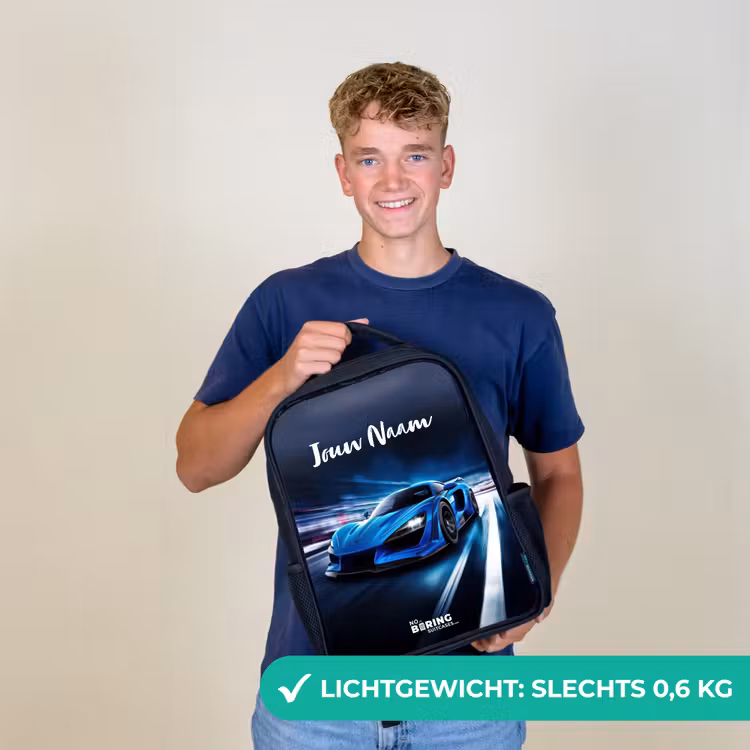 Blauwe blitz Rugzak - Zwart middel -sfeer7_NL