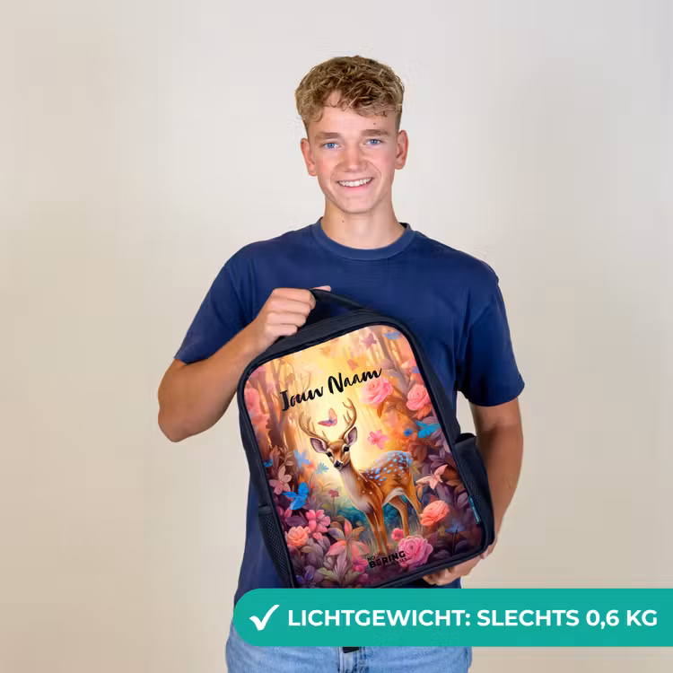 Bloesem boshert Rugzak - Zwart middel -sfeer7_NL