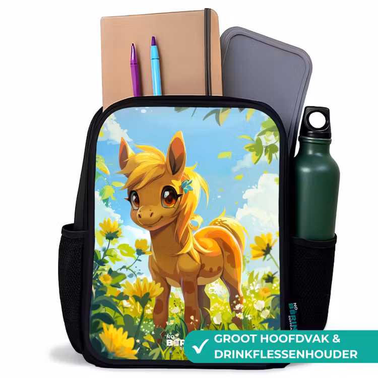 Sunny pony Rugzak - Zwart middel -inhoud_NL