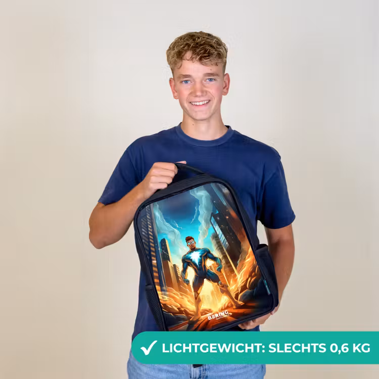 City superhero Rugzak - Zwart middel -sfeer7_NL
