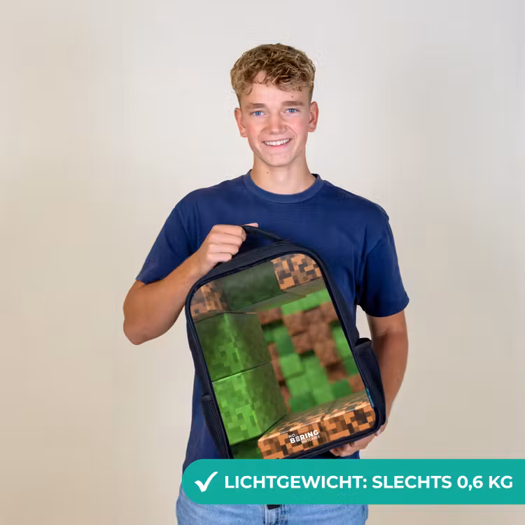 Close-up met pixelachtige blokken Rugzak - Zwart middel -sfeer7_NL
