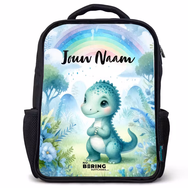 Daantje Dino Rugzak - Zwart middel -3d