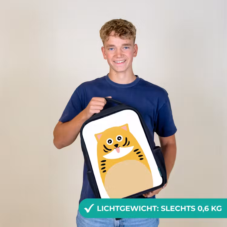 Dierenportret - kat - kinderen Rugzak - Zwart middel -sfeer7_NL