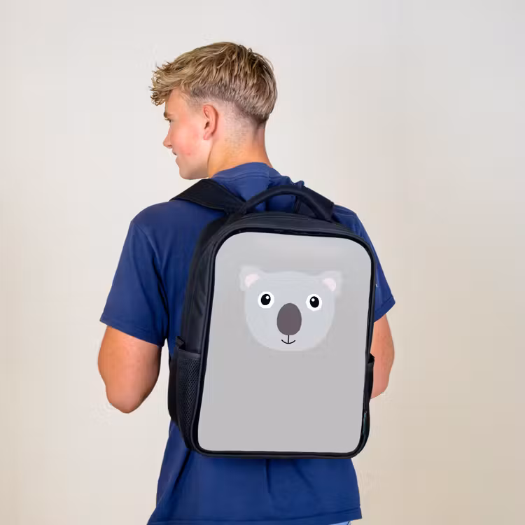 Dierenportret - Koala - grijs Rugzak - Zwart middel -sfeer8