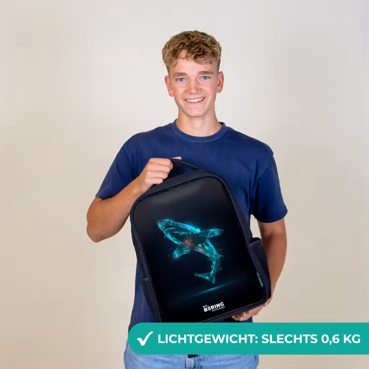 Digitale haaienkracht Rugzak - Zwart middel -sfeer7_NL