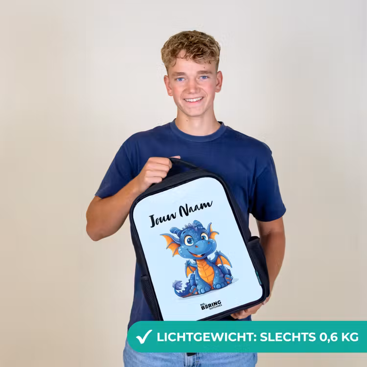 Dinky draakje Rugzak - Zwart middel -sfeer7_NL