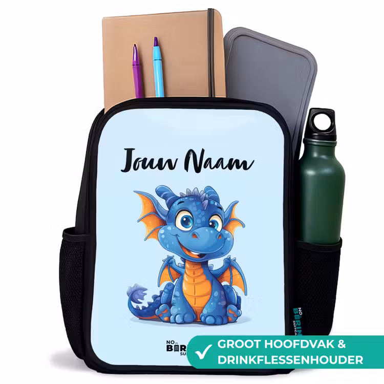 Dinky draakje Rugzak - Zwart middel -inhoud_NL