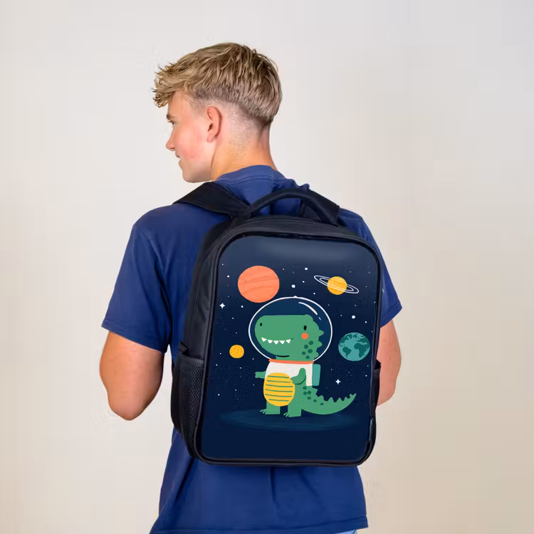 Dino - Ruimtepak - Planeten Rugzak - Zwart middel -sfeer8