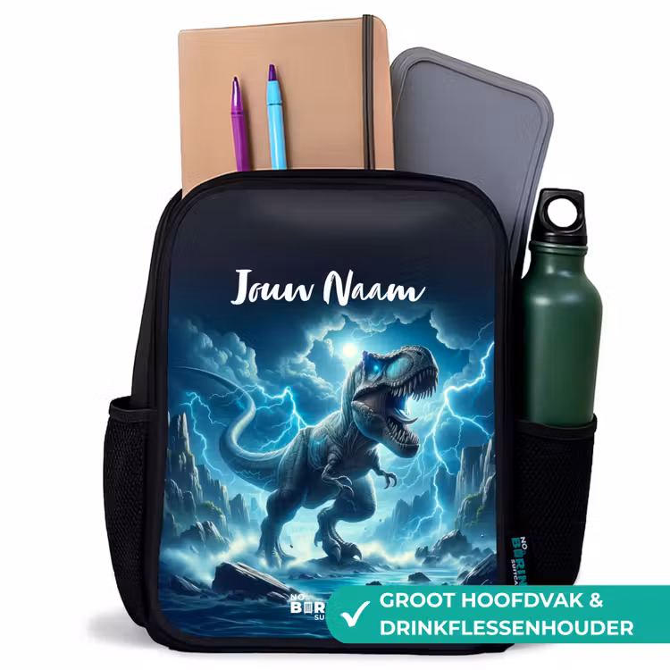 Donderslagdino Rugzak - Zwart middel -inhoud_NL
