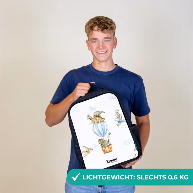 Dwalende dino's Rugzak - Zwart middel -sfeer7_NL