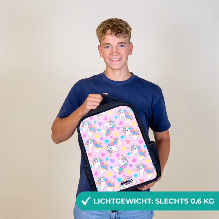 Eenhoorn euforie Rugzak - Zwart middel -sfeer7_NL