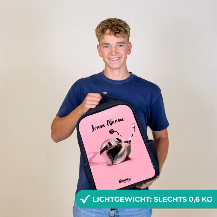 Escar-Go - Roze Rugzak - Zwart middel -sfeer7_NL