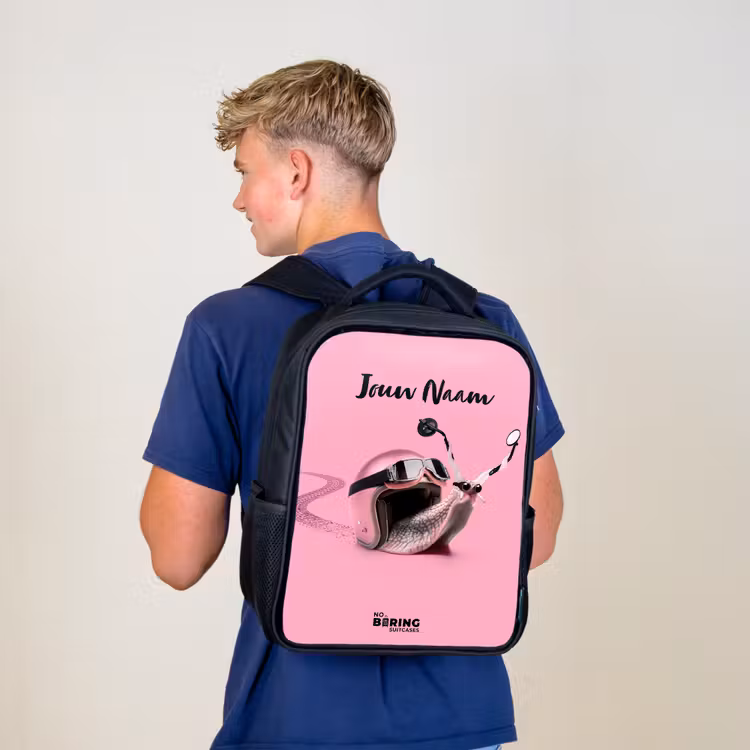 Escar-Go - Roze Rugzak - Zwart middel -sfeer8