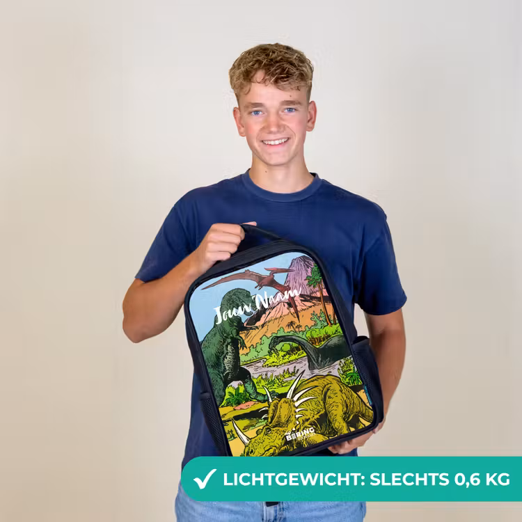 Feest in Dinosaurusland Rugzak - Zwart middel -sfeer7_NL