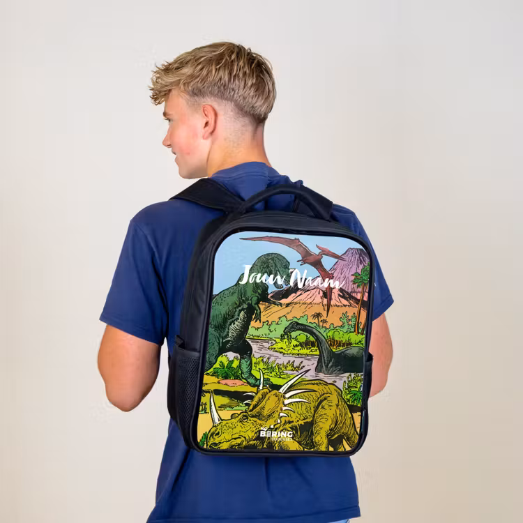 Feest in Dinosaurusland Rugzak - Zwart middel -sfeer8